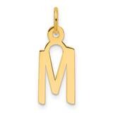 Slanted Block Letter M Initial Charm 14k Gold YC1552M, MPN: YC1552M,