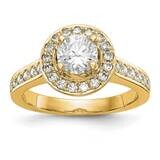 Round Diamond Semi-Mount Halo Engagement Ring 14k Gold RM2094E-050-YAA, MPN: RM2094E-050-YAA,