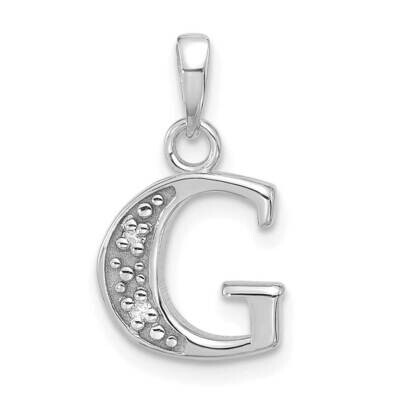 Diamond Letter G Initial Pendant 14k White Gold YC1541WG, MPN: YC1541WG,