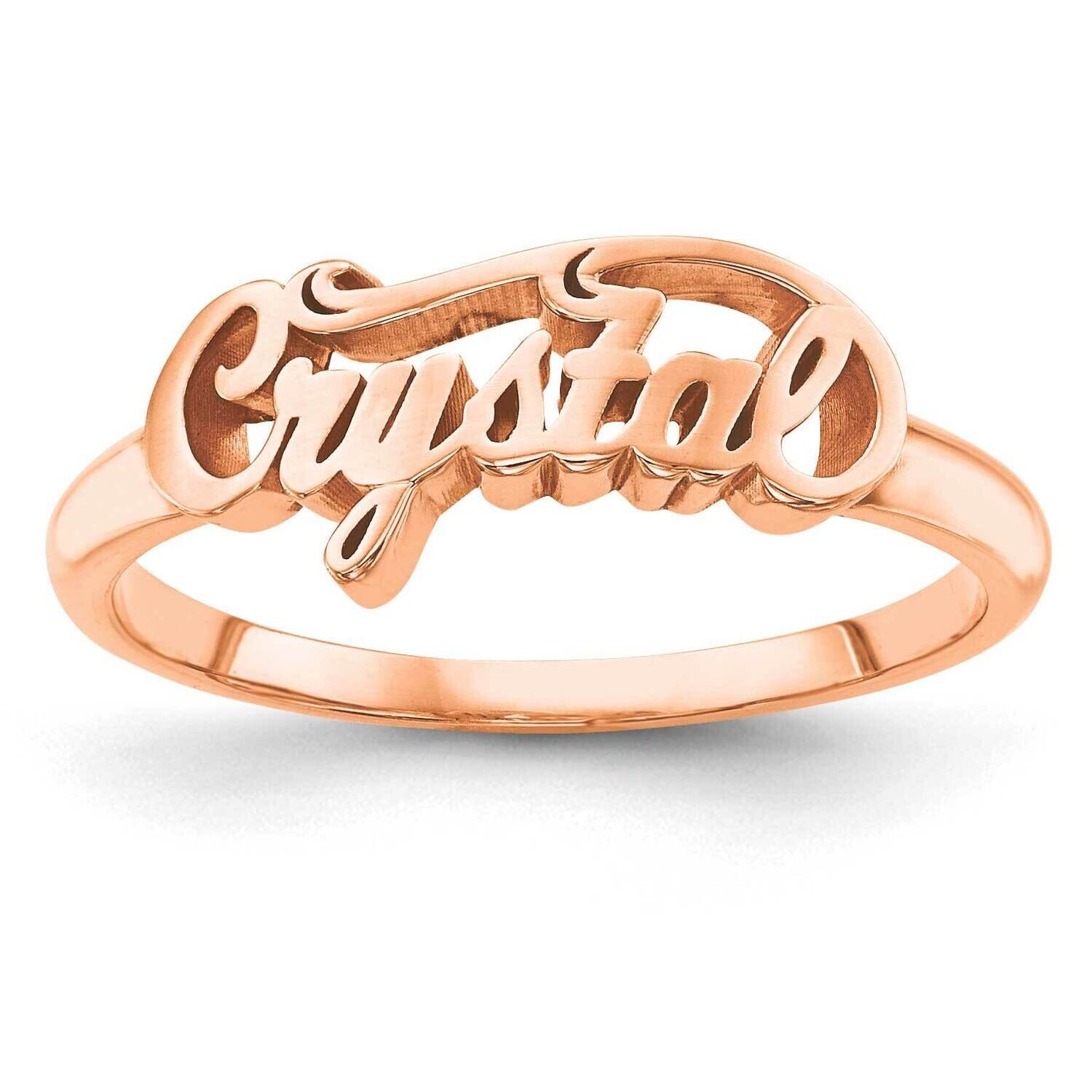 Sterling Sliver Rose-Plated Name Ring XNR58RP, MPN: XNR58RP,