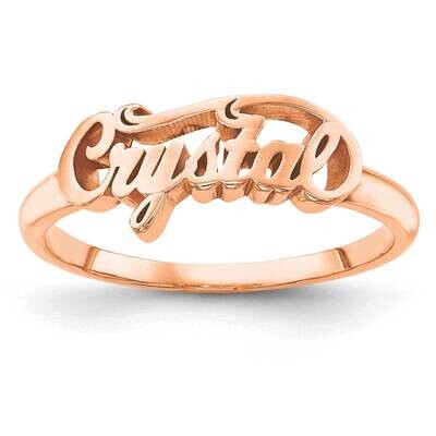 Sterling Sliver Rose-Plated Name Ring XNR58RP, MPN: XNR58RP,