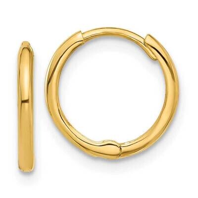 1.45X13mm Hinged Huggie Hoop Earrings 14k Polished Gold YE2153, MPN: YE2153,