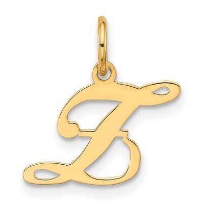 Small Fancy Script Letter Z Initial Charm 14k Gold YC650Z, MPN: YC650Z,
