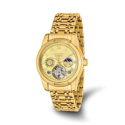 Mason Sales Gold-Plated Skeleton Movement Watch Stainless Steel XWA6508, MPN: XWA6508,