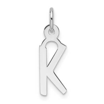 Slanted Block Letter K Initial Charm 14k White Gold YC1526K, MPN: YC1526K,