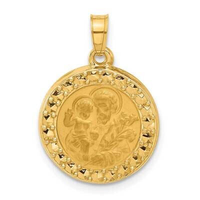 Hollow St. Joseph Medal 14k Gold XR2142 by Men&#39;s Jewelry and Accessories, MPN: XR2142,