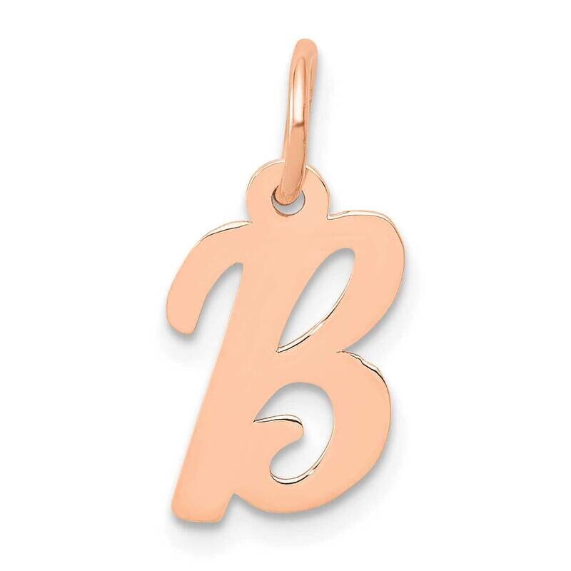 Small Script Letter B Initial Charm 14k Rose Gold YC658RB