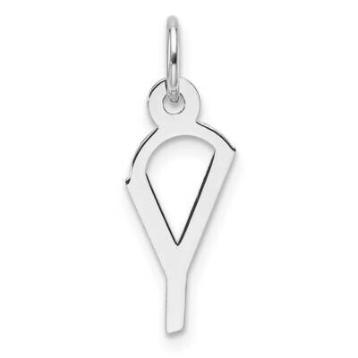 Slanted Block Letter Y Initial Charm 14k White Gold YC1526Y, MPN: YC1526Y,