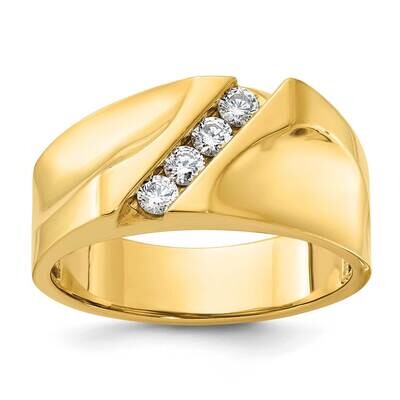Ibgoodman Men&#39;s Polished 4-Stone Ring Mounting 14k Gold B56530-4Y by IBGoodman, MPN: B56530-4Y,