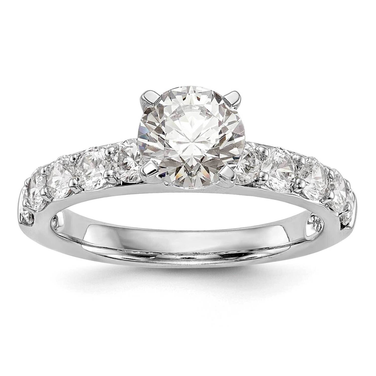 Peg Set 7/8 Carat Diamond Semi-Mount Engagement Ring 14k White Gold RM2928E-090-WAA, MPN: RM2928E-0…