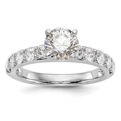 Peg Set 7/8 Carat Diamond Semi-Mount Engagement Ring 14k White Gold RM2928E-090-WAA, MPN: RM2928E-0…
