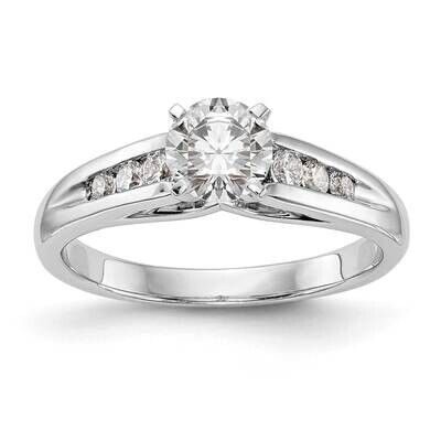 Peg Set 1/6 Carat Channel-Set Diamond Semi-Mount Engagement Ring 14k White Gold RM2662E-016-WAA, MP…