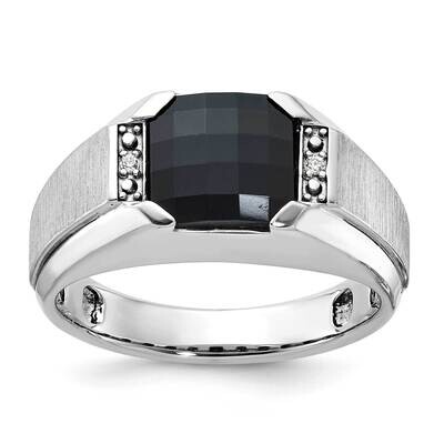 Ibgoodman Men&#39;s Polished Satin Gemstone Ring Mounting 10k Gold B52014-0Y by IBGoodman, MPN: B52014-…