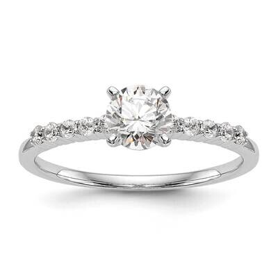 Peg Set 1/4 Carat Diamond Semi-Mount Engagement Ring 14k White Gold RM2938E-024-WAA, MPN: RM2938E-0…