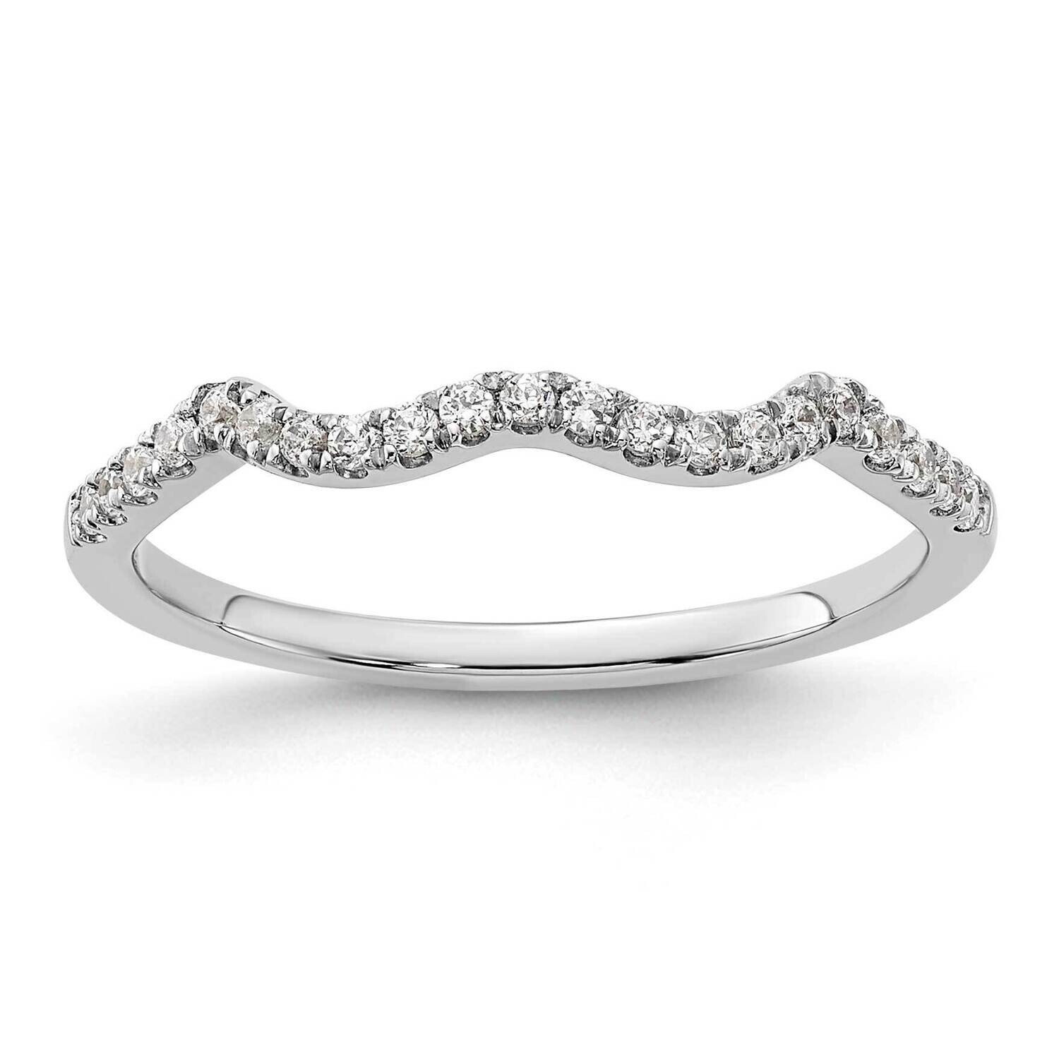 1/6 Carat Diamond Contoured Complete Wedding Band 14k White Gold RM7853B-016-WAA, MPN: RM7853B-016-…