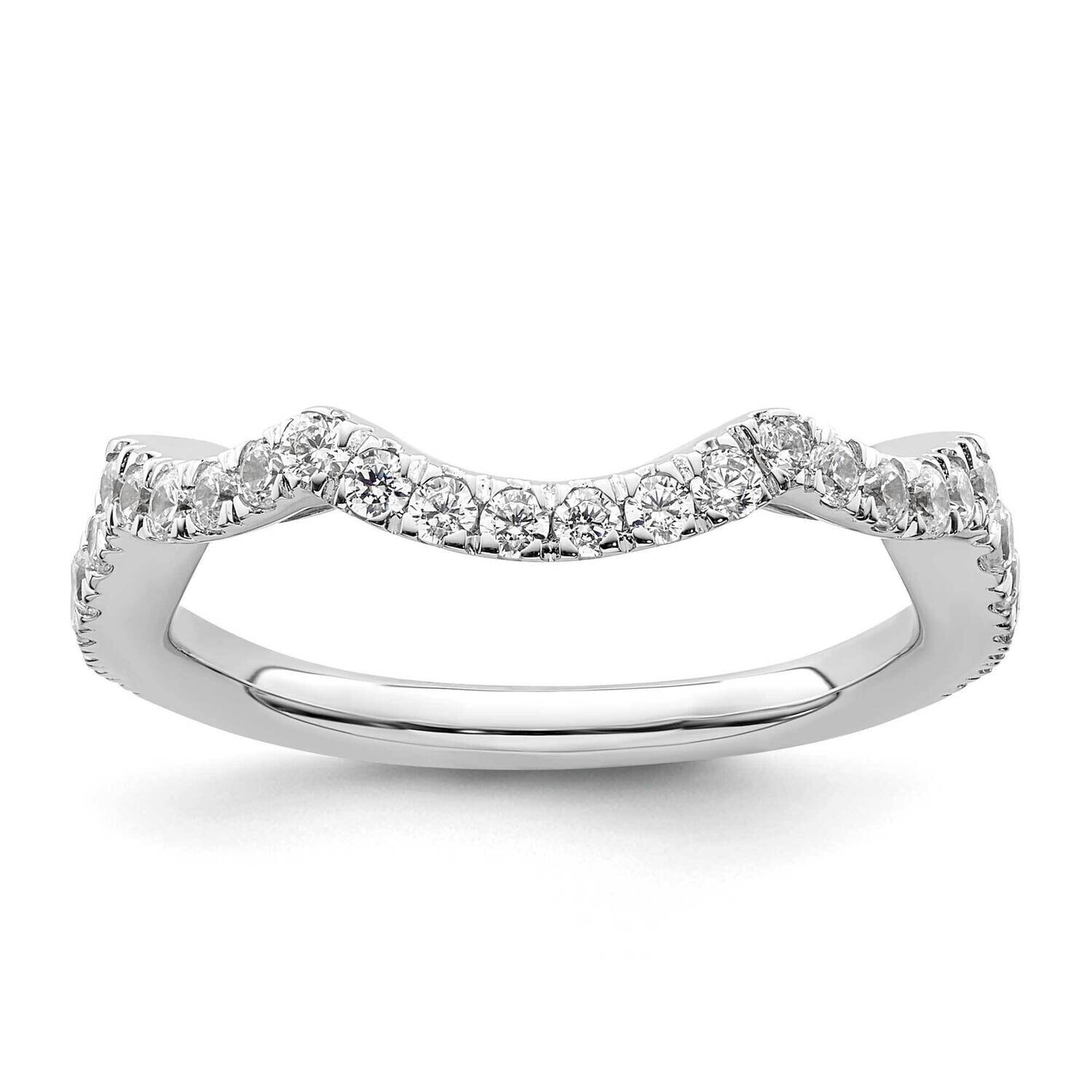 5/8 Carat Diamond Contoured Complete Wedding Band 14k White Gold RM2167B-036-WAA