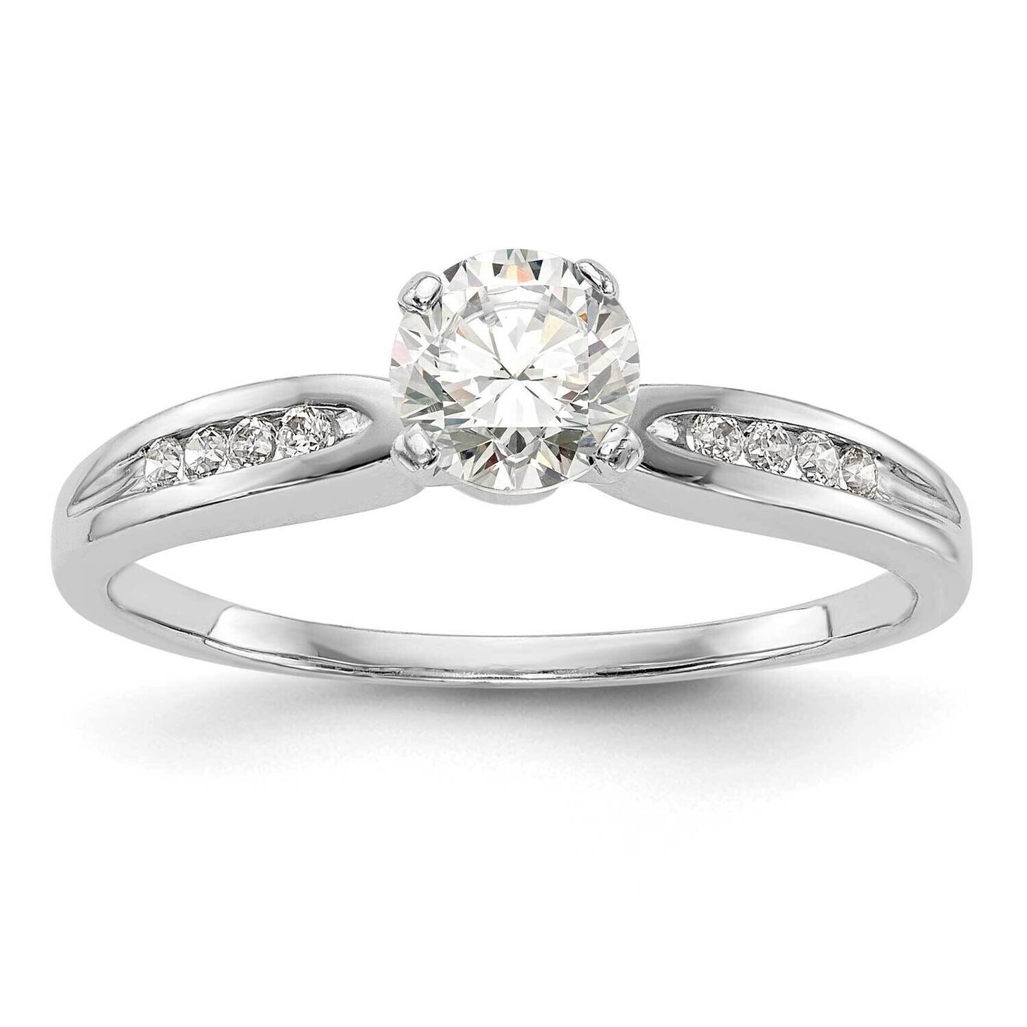 Peg Set 1/15 Carat Diamond Semi-Mount Engagement Ring 10k White Gold RM2673E-008-0WAA, MPN: RM2673E…