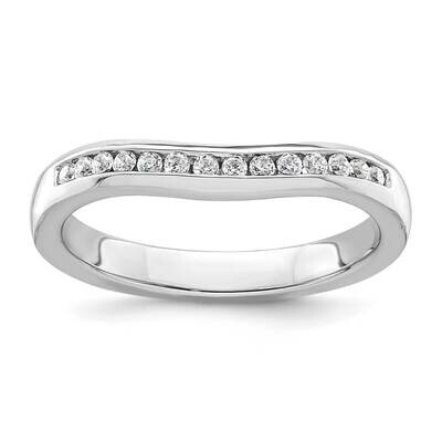 Channel-Set 1/5 Carat Diamond Contoured Complete Wedding Band 14k White Gold RM2677B-014-WAA, MPN: …