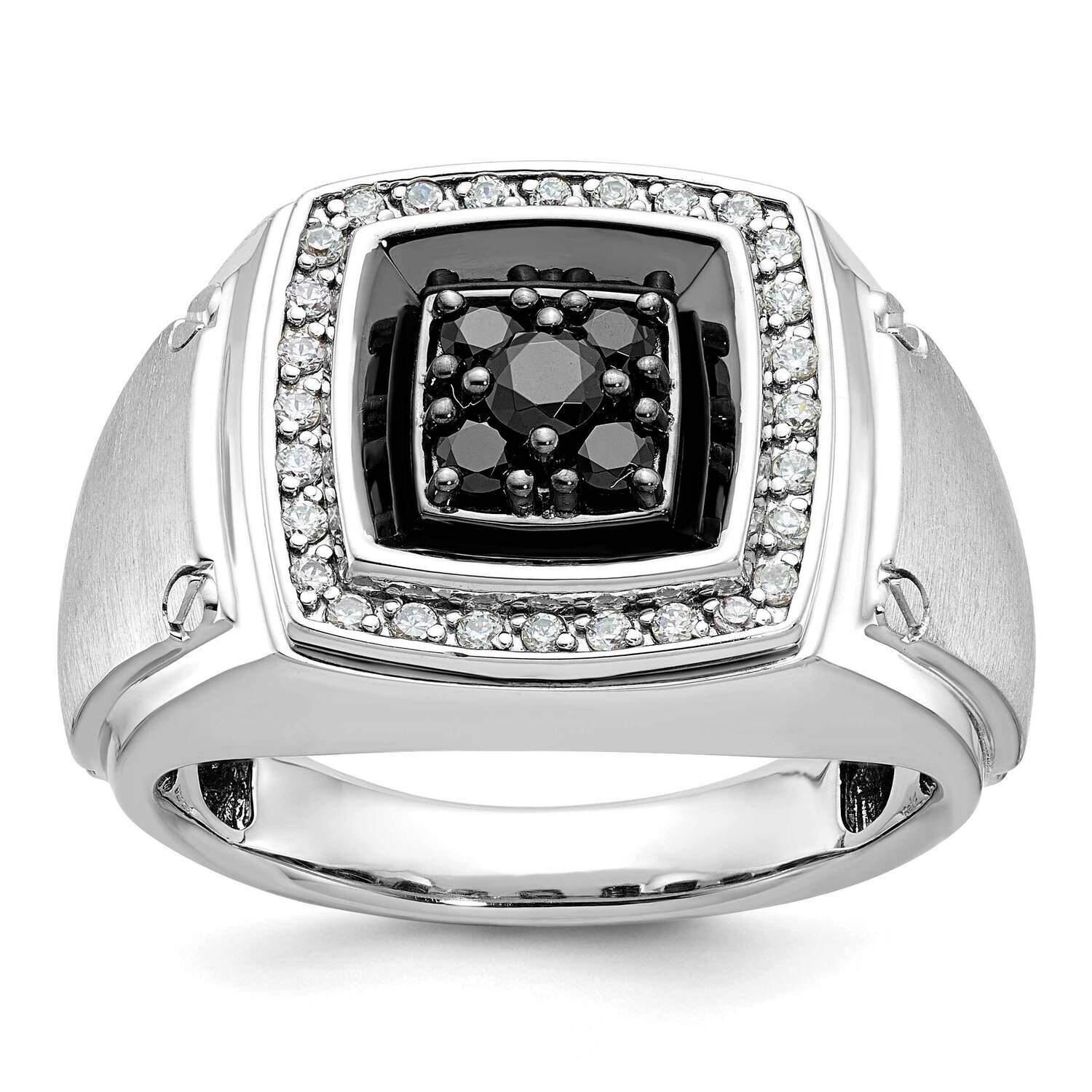 Ibgoodman Men&#39;s Polished Satin Ring Mounting 14k White Gold B59166-4W by IBGoodman, MPN: B59166-4W,