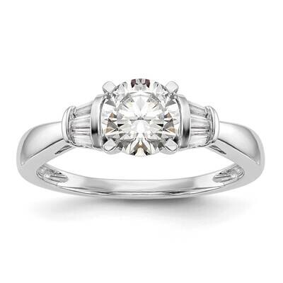 Peg Set 1/5 Carat Baguette Diamond Semi-Mount Engagement Ring 14k White Gold RM2750E-018-WAA, MPN: …