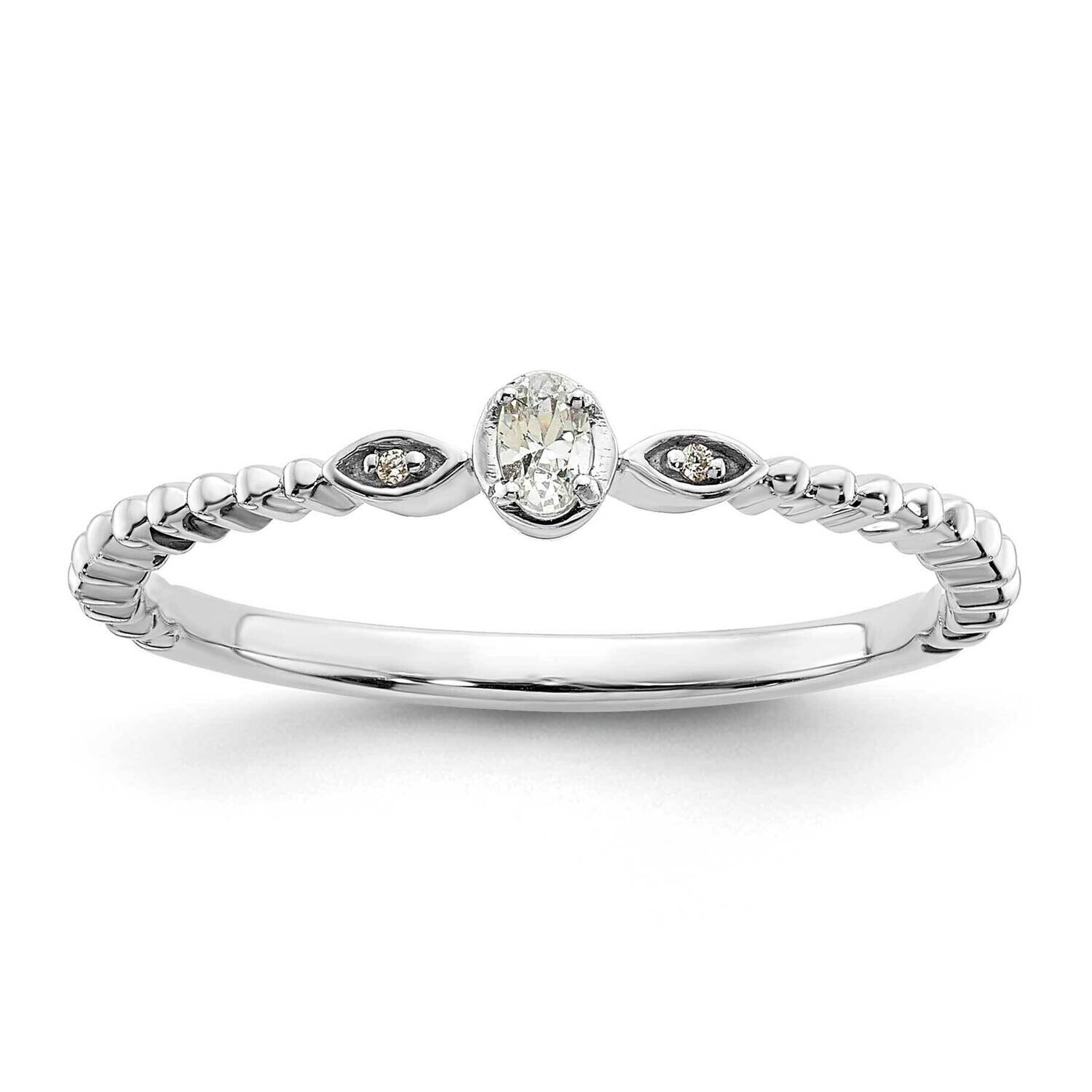 Scalloped BPetite 3-Stone 1/15 Carat Oval Diamond Complete Promise/Engagement Ring 14k White Gold R…