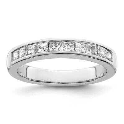 3/4 Carat Princess Diamond Channel-Set Complete Wedding Band 14k White Gold RM3007B-070-WAA, MPN: R…
