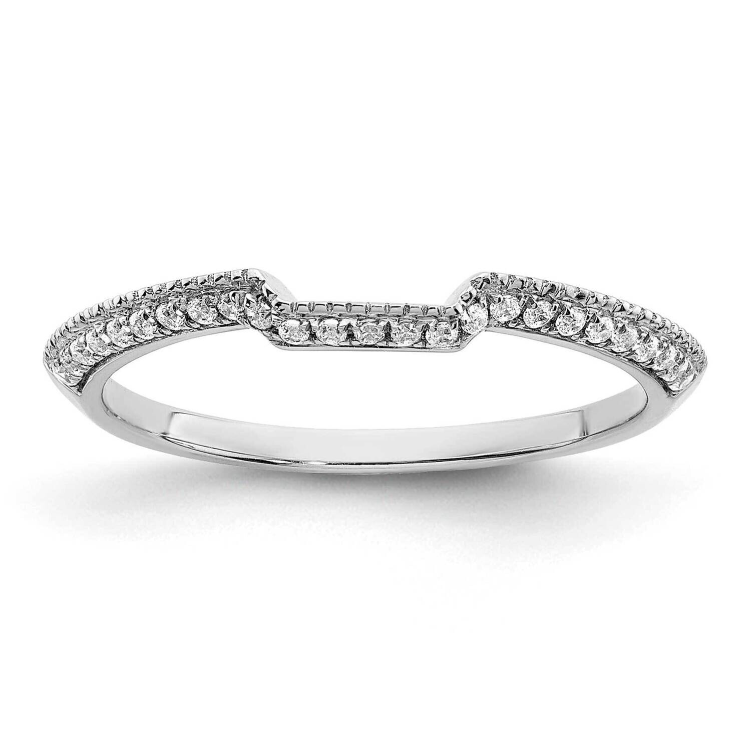 1/8 Carat Diamond Contoured Complete Wedding Band 14k White Gold RM7884B-012-WAA