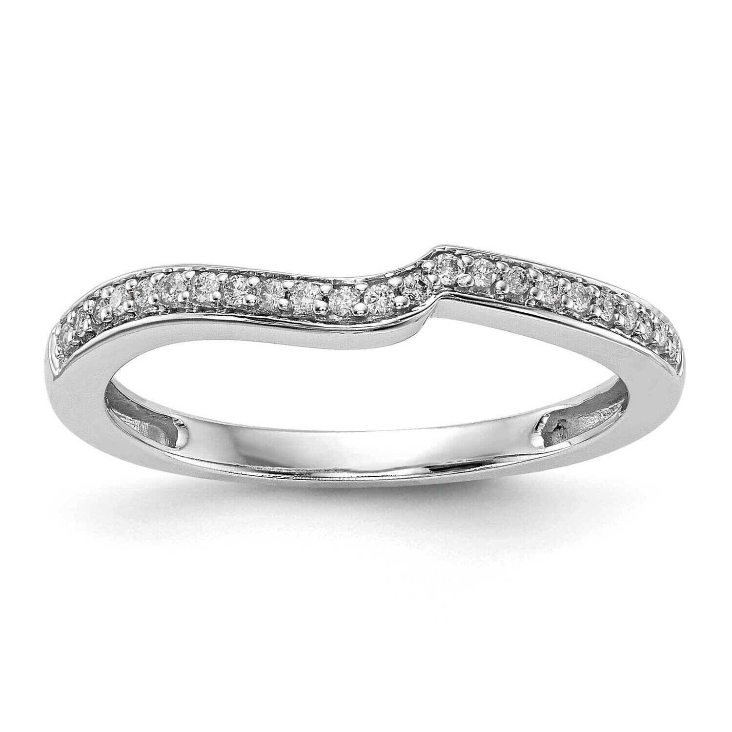 1/10 Carat Diamond Contoured Complete Wedding Band 10k White Gold RM2414B-010-0WAA, MPN: RM2414B-01…