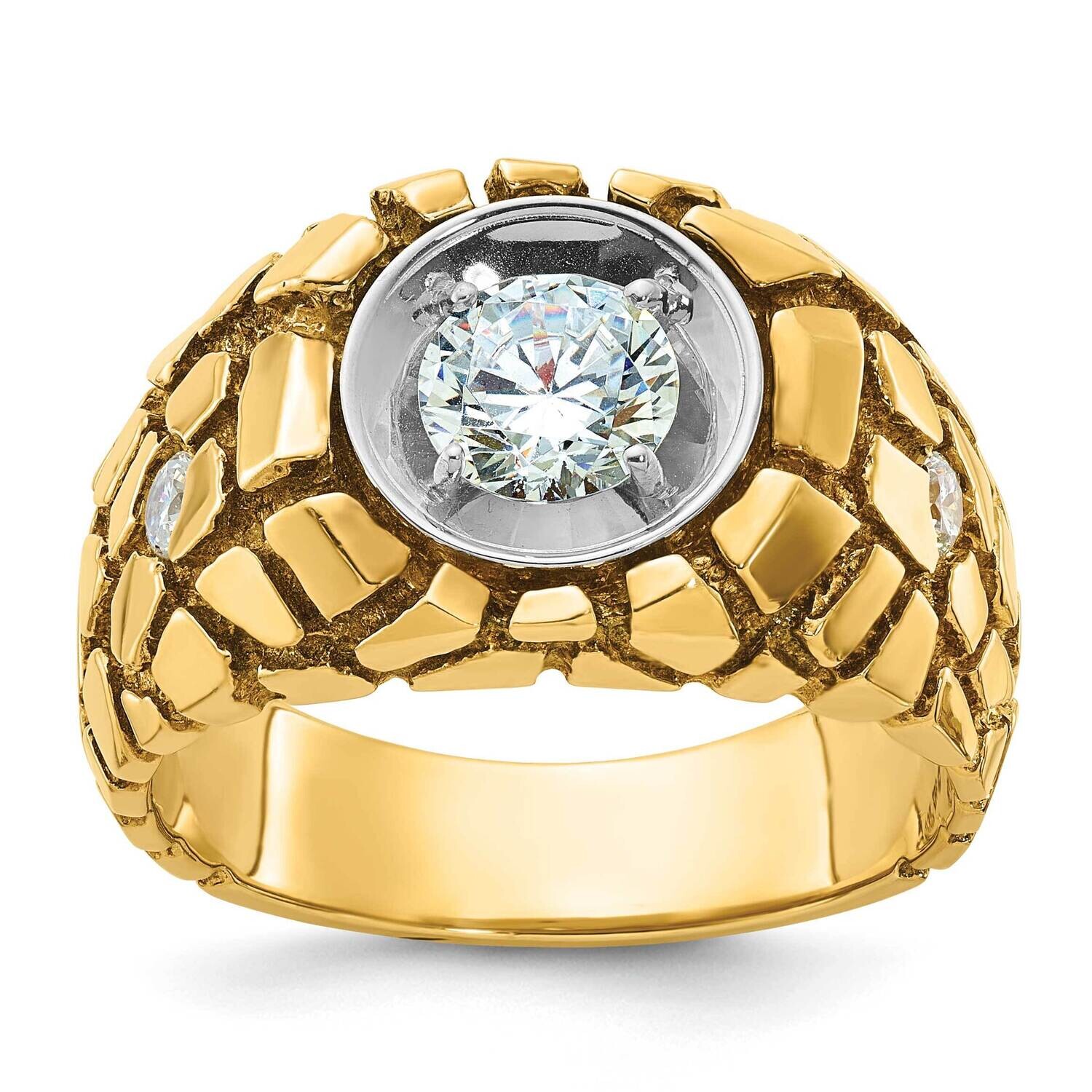 Ibgoodman Nugget Solitaire Diamond Men&#39;s Ring 10k Two-Tone Gold B59302-0YA by IBGoodman, MPN: B5930…