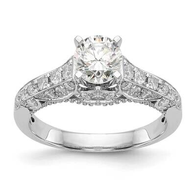 Peg Set 5/8 Carat Diamond Semi-Mount Engagement Ring 14k White Gold RM2852E-062-WAA, MPN: RM2852E-0…