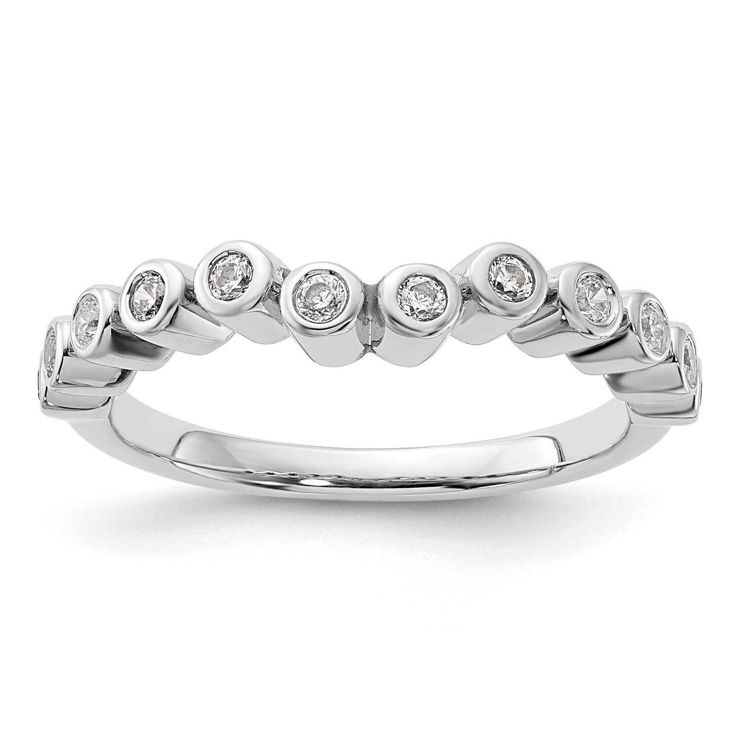 1/4 Carat Diamond Bezel Contoured Complete Wedding Band 14k White Gold RM7894B-025-WAA, MPN: RM7894…