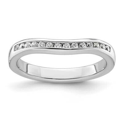 Channel-Set 1/4 Carat Diamond Contoured Complete Wedding Band 14k White Gold RM2677B-017-WAA, MPN: …