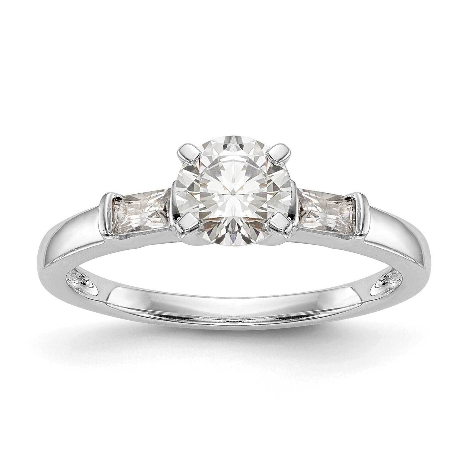 Peg Set 1/4 Carat Baguette Diamond Semi-Mount Engagement Ring 14k White Gold RM2765E-024-WAA, MPN: …