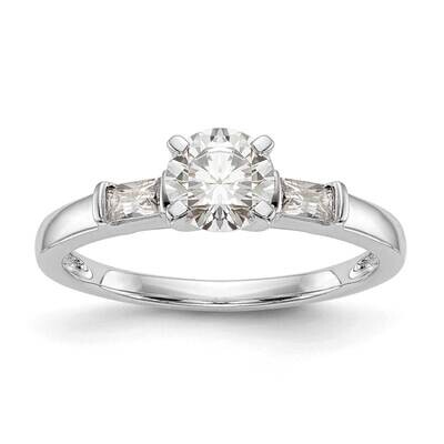 Peg Set 1/4 Carat Baguette Diamond Semi-Mount Engagement Ring 14k White Gold RM2765E-024-WAA, MPN: …