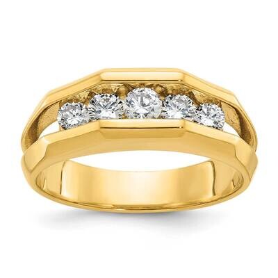 Ibgoodman Men&#39;s Polished Cut-Out 5-Stone Ring Mounting 14k Gold B56622-4Y by IBGoodman, MPN: B56622…