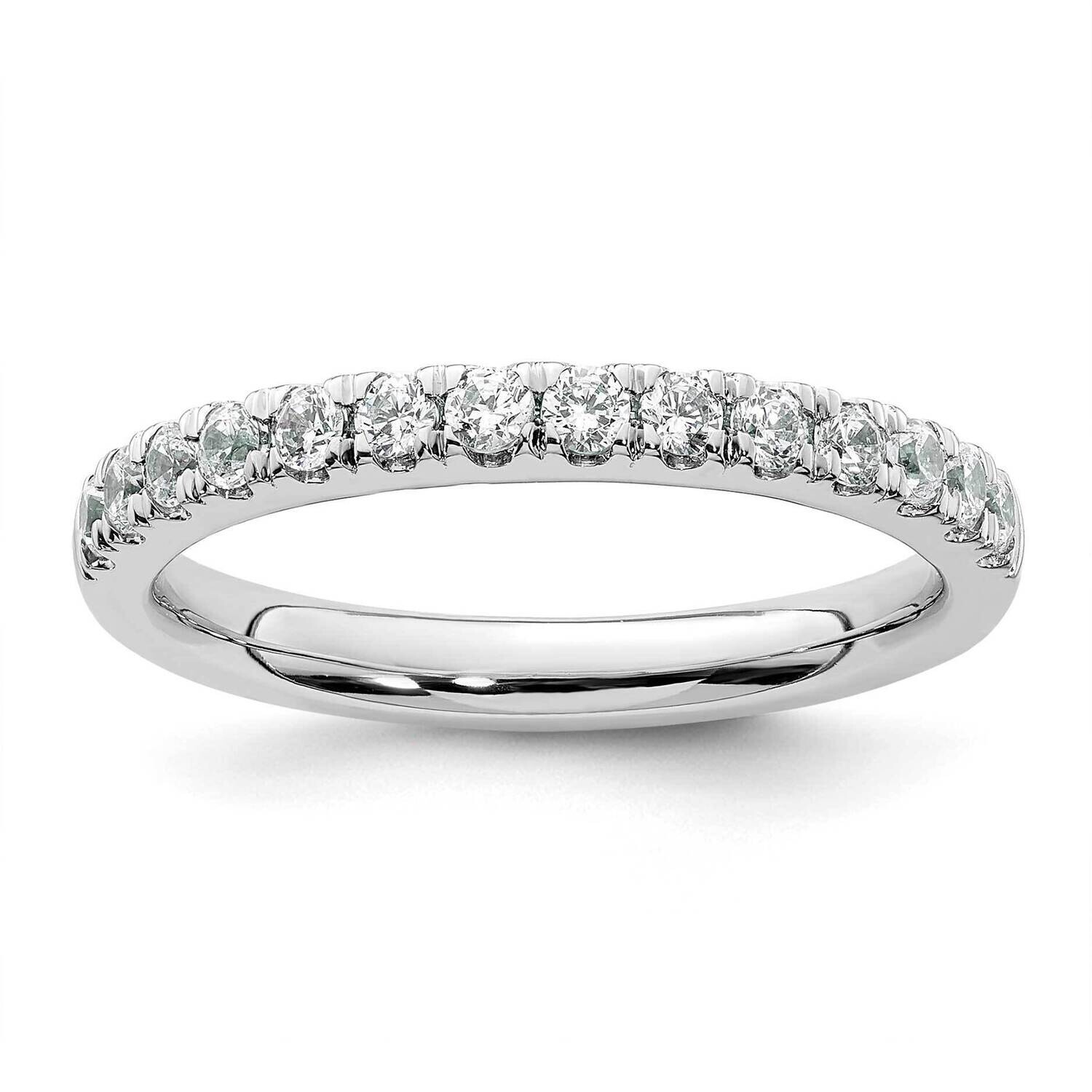 3/8 Carat Diamond Complete Wedding Band 14k White Gold RM2076B-024-WAA
