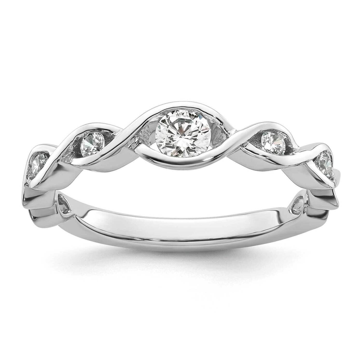 Twist Design 1/8 Carat Complete Diamond Band 14k White Gold RM3392B-036-WAA, MPN: RM3392B-036-WAA,