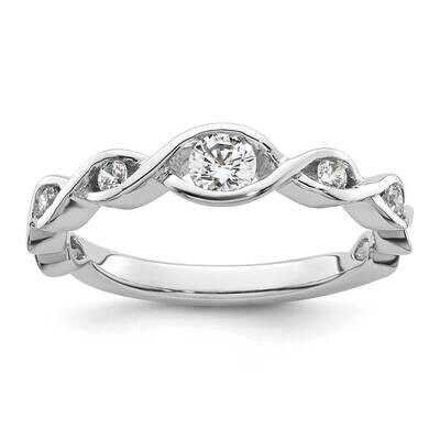 Twist Design 1/8 Carat Complete Diamond Band 14k White Gold RM3392B-036-WAA, MPN: RM3392B-036-WAA,