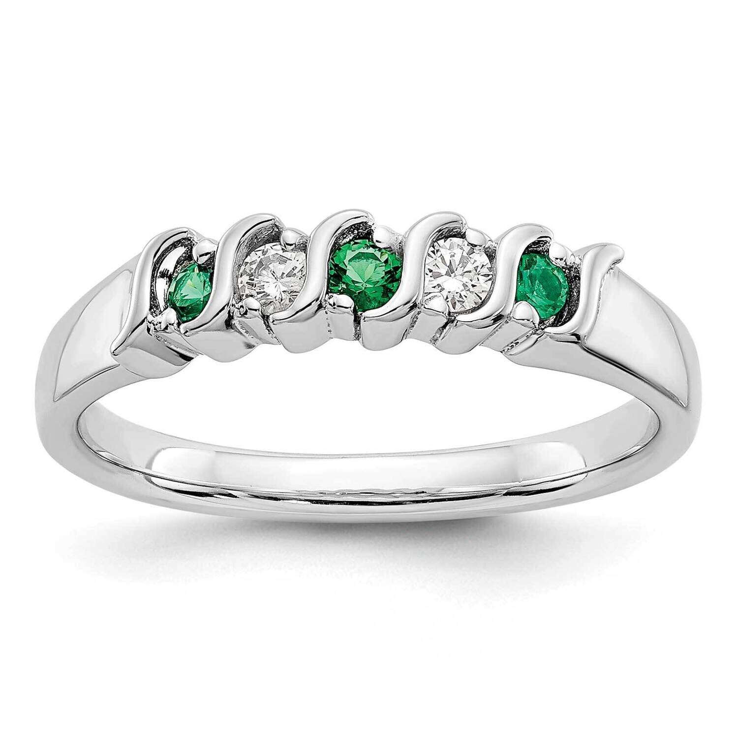 Diamond Emerald Band 10k White Gold RM3290B-EM-010-1WAA, MPN: RM3290B-EM-010-1WAA, 191101827051