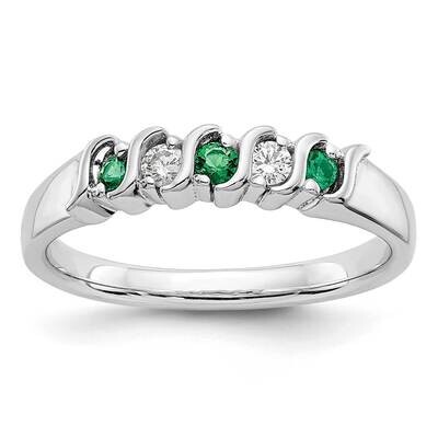 Diamond Emerald Band 10k White Gold RM3290B-EM-010-1WAA, MPN: RM3290B-EM-010-1WAA, 191101827051