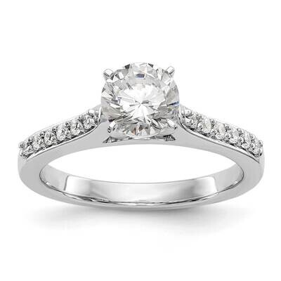 Peg Set 1/6 Carat Diamond Semi-Mount Engagement Ring 14k White Gold RM2779E-017-WAA, MPN: RM2779E-0…