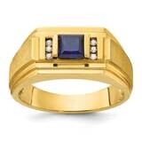 Ibgoodman Men&#39;s Gemstone Diamond Satin Ring Mounting 14k Gold B57716-4Y by IBGoodman, MPN: B57716-4…