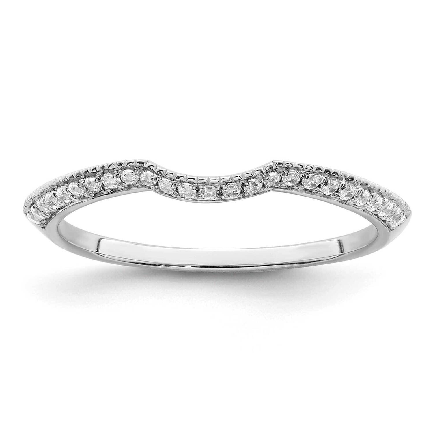 1/8 Carat Diamond Contoured Complete Wedding Band 14k White Gold RM7886B-012-WAA, MPN: RM7886B-012-…