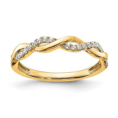 Diamond Twist Design Wedding Band 14k Gold RM5911B-012-YAA, MPN: RM5911B-012-YAA,