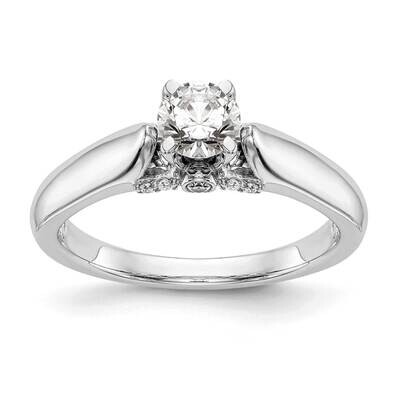 Peg Set .07 Carat Diamond Semi-Mount Engagement Ring 14k White Gold RM2006E-007-WAA, MPN: RM2006E-0…