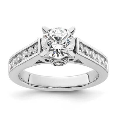 Peg Set 3/4 Carat Channel-Set Diamond Semi-Mount Engagement Ring 14k White Gold RM2645E-068-WAA, MP…