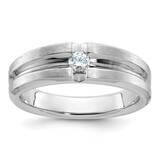 Ibgoodman Men&#39;s Polished Satin Diamond Ring Mounting 14k White Gold B58938-4W by IBGoodman, MPN: B5…