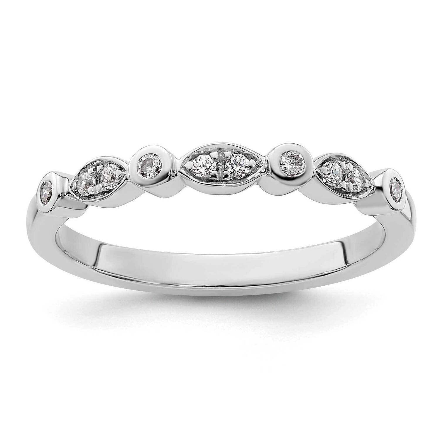 1/8 Carat Diamond Complete Wedding Band 14k White Gold RM2631B-015-WAA, MPN: RM2631B-015-WAA,