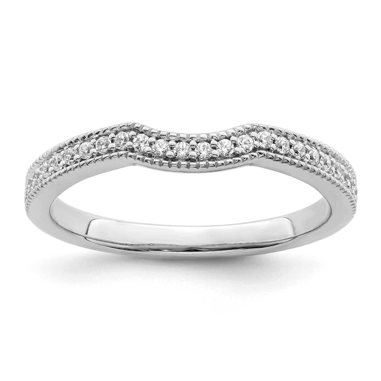 1/8 Carat Diamond Contoured Complete Wedding Band 14k White Gold RM7881B-016-WAA