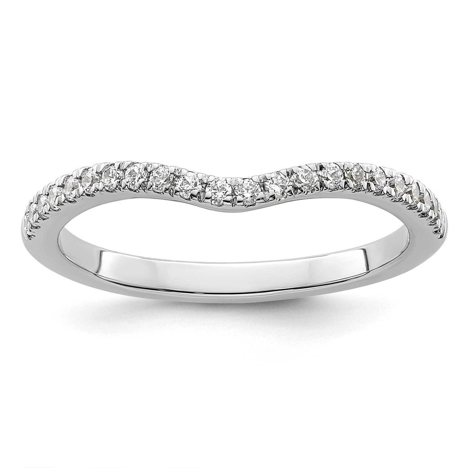 1/5 Carat Diamond Contoured Complete Wedding Band 14k White Gold RM2591B-009-WAA